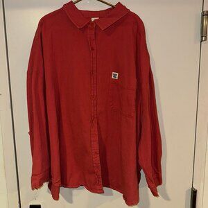 Lucy & Yak Red Button Down Shirt, 3XL